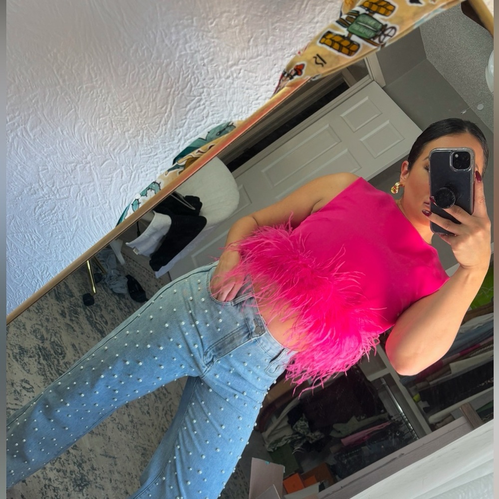 NEW Down To The Riviera Feather Top